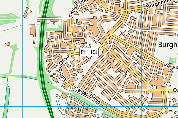 PH1 1SJ map - OS VectorMap District (Ordnance Survey) PH1 1SJ map - OS VectorMap District (Ordnance Survey)
