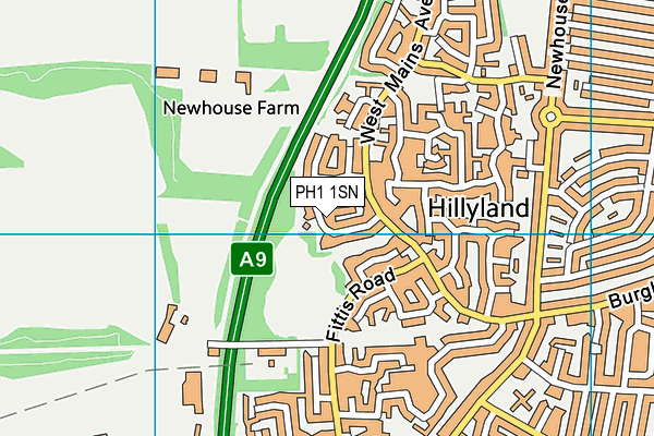 PH1 1SN map - OS VectorMap District (Ordnance Survey) PH1 1SN map - OS VectorMap District (Ordnance Survey)