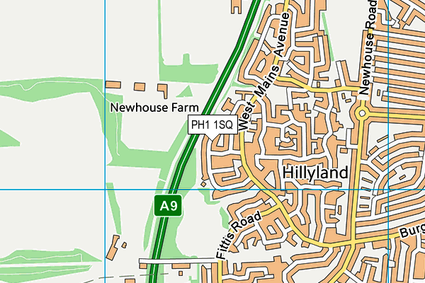 PH1 1SQ map - OS VectorMap District (Ordnance Survey) PH1 1SQ map - OS VectorMap District (Ordnance Survey)