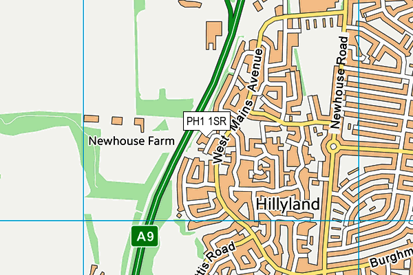 PH1 1SR map - OS VectorMap District (Ordnance Survey) PH1 1SR map - OS VectorMap District (Ordnance Survey)
