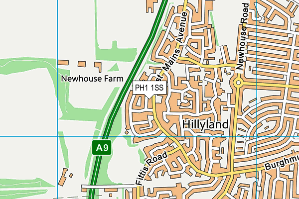 PH1 1SS map - OS VectorMap District (Ordnance Survey) PH1 1SS map - OS VectorMap District (Ordnance Survey)