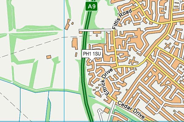 PH1 1SU map - OS VectorMap District (Ordnance Survey) PH1 1SU map - OS VectorMap District (Ordnance Survey)