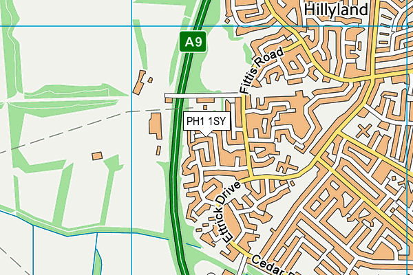 PH1 1SY map - OS VectorMap District (Ordnance Survey) PH1 1SY map - OS VectorMap District (Ordnance Survey)