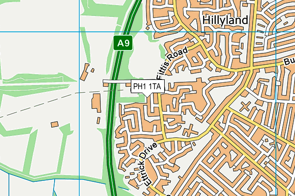 PH1 1TA map - OS VectorMap District (Ordnance Survey) PH1 1TA map - OS VectorMap District (Ordnance Survey)
