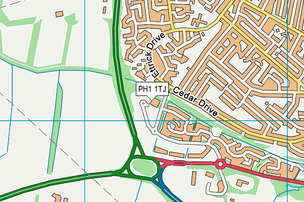 PH1 1TJ map - OS VectorMap District (Ordnance Survey) PH1 1TJ map - OS VectorMap District (Ordnance Survey)