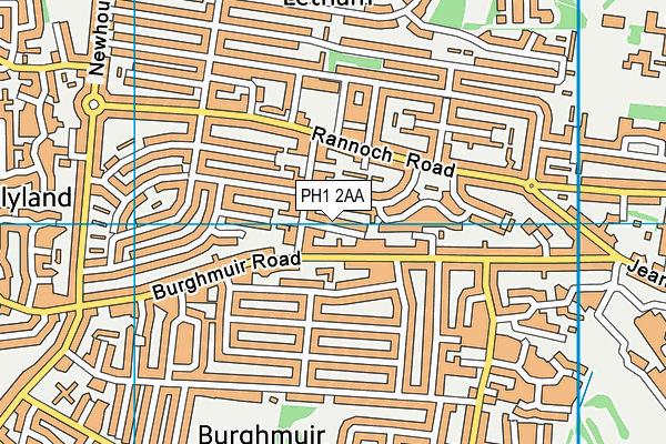 PH1 2AA map - OS VectorMap District (Ordnance Survey) PH1 2AA map - OS VectorMap District (Ordnance Survey)