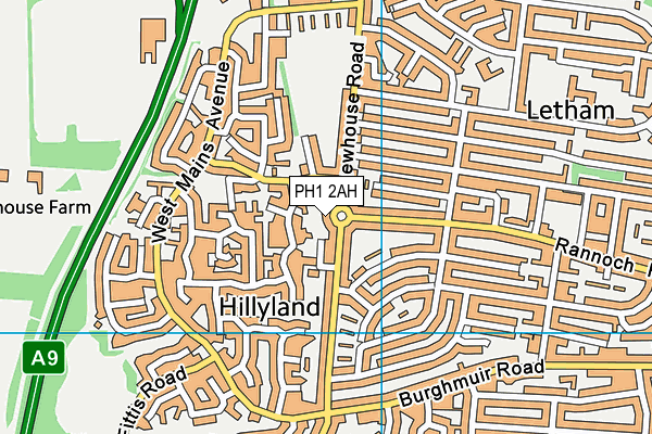 PH1 2AH map - OS VectorMap District (Ordnance Survey) PH1 2AH map - OS VectorMap District (Ordnance Survey)