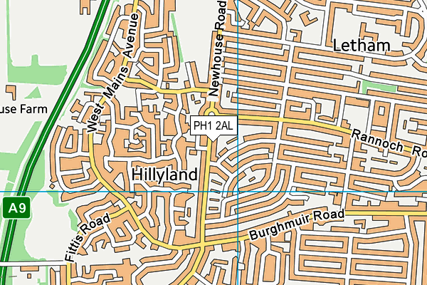 PH1 2AL map - OS VectorMap District (Ordnance Survey) PH1 2AL map - OS VectorMap District (Ordnance Survey)