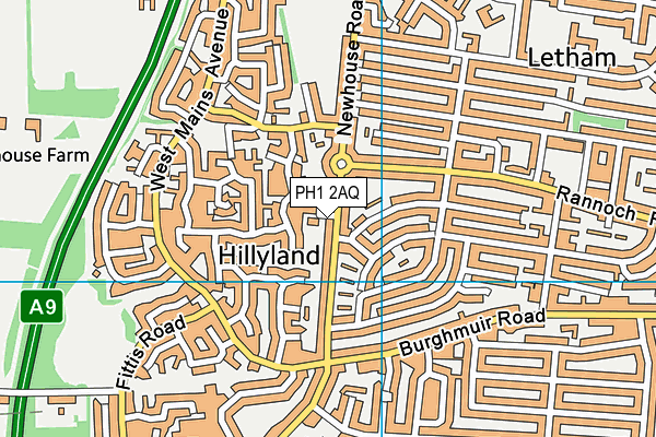 PH1 2AQ map - OS VectorMap District (Ordnance Survey) PH1 2AQ map - OS VectorMap District (Ordnance Survey)