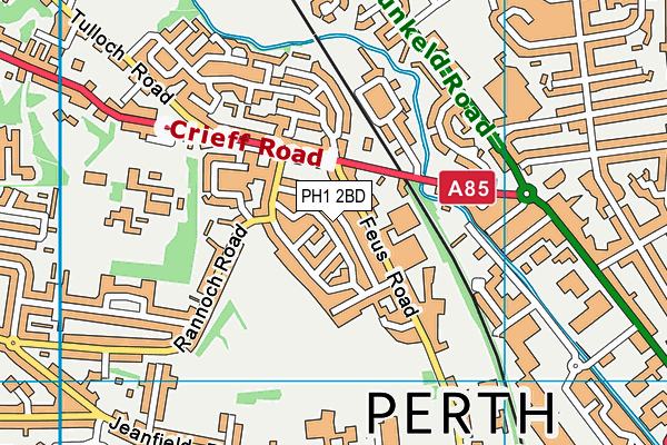 PH1 2BD map - OS VectorMap District (Ordnance Survey) PH1 2BD map - OS VectorMap District (Ordnance Survey)