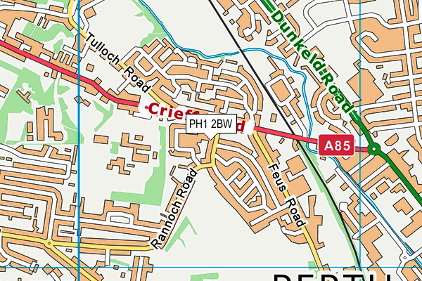 PH1 2BW map - OS VectorMap District (Ordnance Survey) PH1 2BW map - OS VectorMap District (Ordnance Survey)
