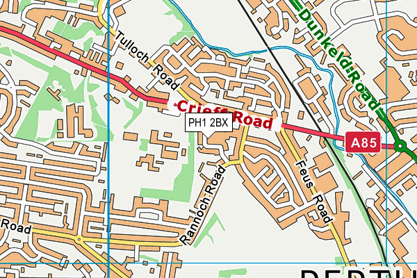 PH1 2BX map - OS VectorMap District (Ordnance Survey) PH1 2BX map - OS VectorMap District (Ordnance Survey)