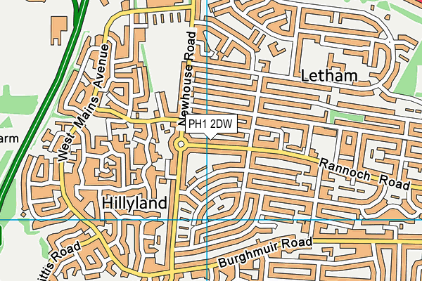 PH1 2DW map - OS VectorMap District (Ordnance Survey) PH1 2DW map - OS VectorMap District (Ordnance Survey)