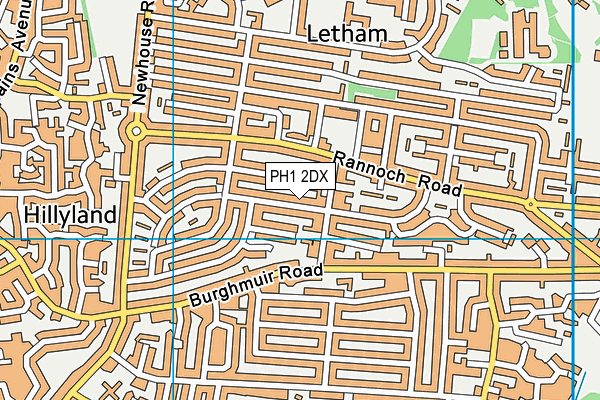 PH1 2DX map - OS VectorMap District (Ordnance Survey) PH1 2DX map - OS VectorMap District (Ordnance Survey)