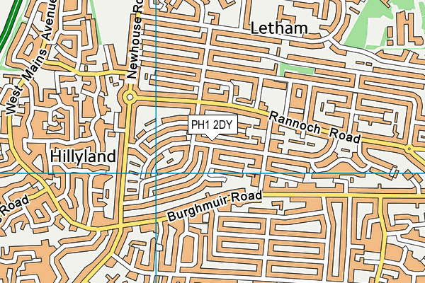 PH1 2DY map - OS VectorMap District (Ordnance Survey) PH1 2DY map - OS VectorMap District (Ordnance Survey)
