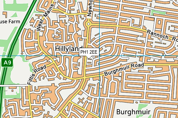 PH1 2EE map - OS VectorMap District (Ordnance Survey) PH1 2EE map - OS VectorMap District (Ordnance Survey)