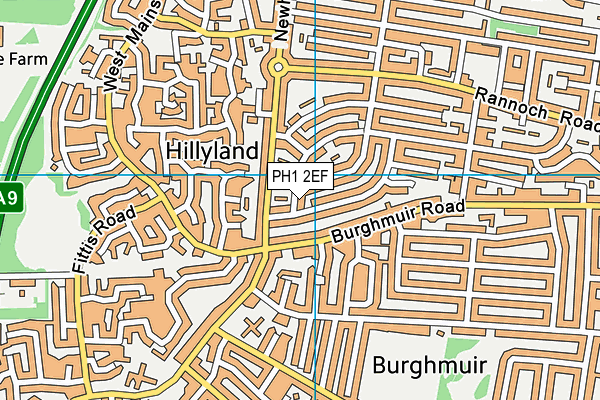 PH1 2EF map - OS VectorMap District (Ordnance Survey) PH1 2EF map - OS VectorMap District (Ordnance Survey)