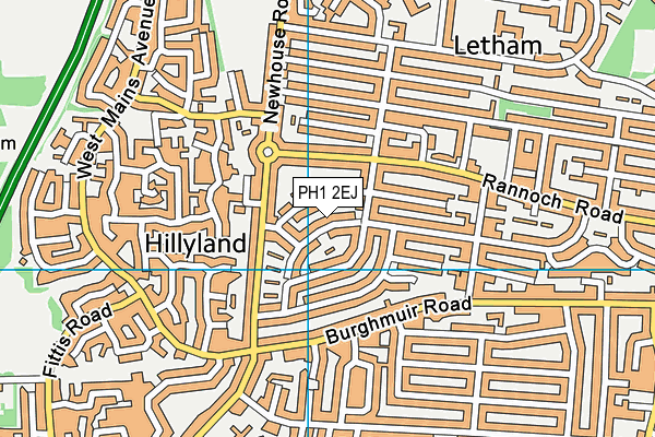 PH1 2EJ map - OS VectorMap District (Ordnance Survey) PH1 2EJ map - OS VectorMap District (Ordnance Survey)