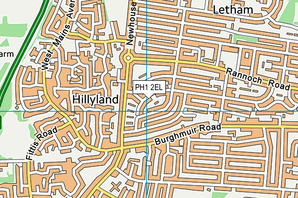 PH1 2EL map - OS VectorMap District (Ordnance Survey) PH1 2EL map - OS VectorMap District (Ordnance Survey)