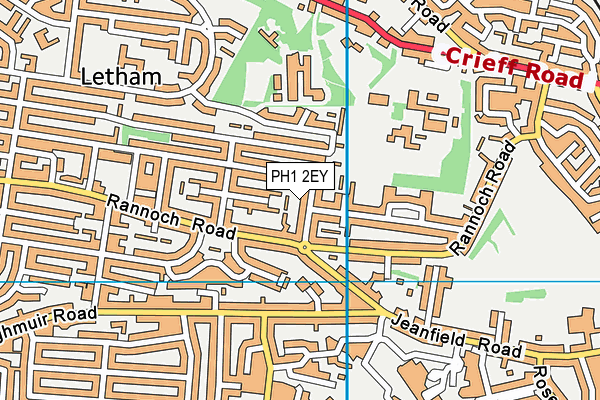 PH1 2EY map - OS VectorMap District (Ordnance Survey) PH1 2EY map - OS VectorMap District (Ordnance Survey)
