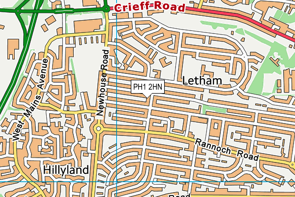 PH1 2HN map - OS VectorMap District (Ordnance Survey) PH1 2HN map - OS VectorMap District (Ordnance Survey)