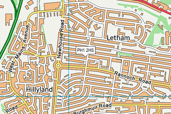 PH1 2HS map - OS VectorMap District (Ordnance Survey) PH1 2HS map - OS VectorMap District (Ordnance Survey)