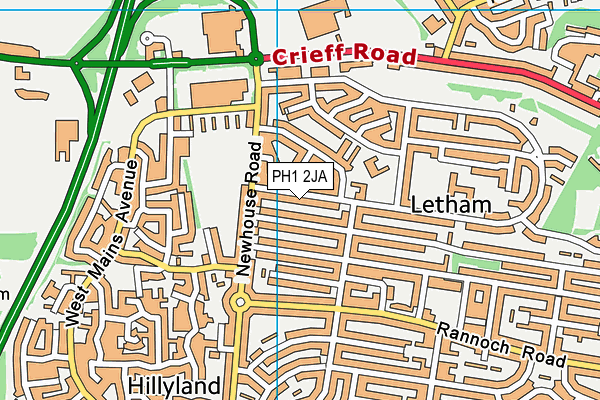 PH1 2JA map - OS VectorMap District (Ordnance Survey) PH1 2JA map - OS VectorMap District (Ordnance Survey)