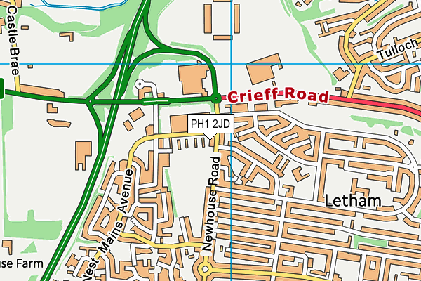 PH1 2JD map - OS VectorMap District (Ordnance Survey) PH1 2JD map - OS VectorMap District (Ordnance Survey)
