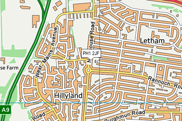 PH1 2JF map - OS VectorMap District (Ordnance Survey) PH1 2JF map - OS VectorMap District (Ordnance Survey)