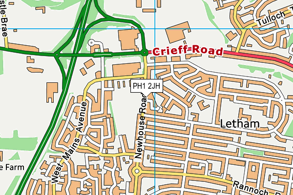 PH1 2JH map - OS VectorMap District (Ordnance Survey) PH1 2JH map - OS VectorMap District (Ordnance Survey)