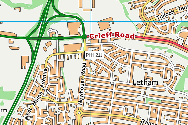 PH1 2JJ map - OS VectorMap District (Ordnance Survey) PH1 2JJ map - OS VectorMap District (Ordnance Survey)