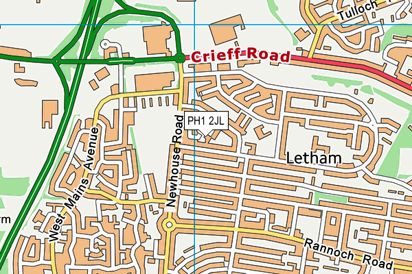 PH1 2JL map - OS VectorMap District (Ordnance Survey) PH1 2JL map - OS VectorMap District (Ordnance Survey)