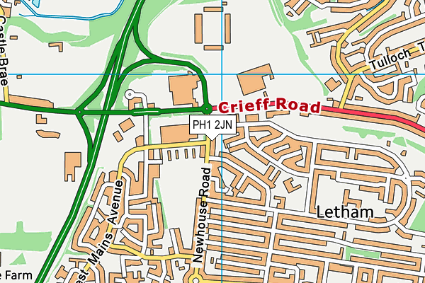 PH1 2JN map - OS VectorMap District (Ordnance Survey) PH1 2JN map - OS VectorMap District (Ordnance Survey)