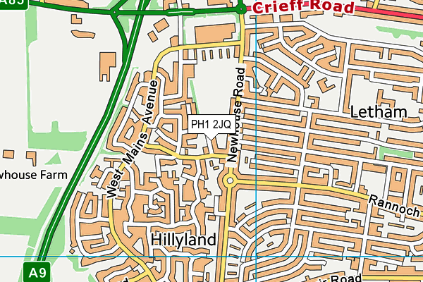 PH1 2JQ map - OS VectorMap District (Ordnance Survey) PH1 2JQ map - OS VectorMap District (Ordnance Survey)