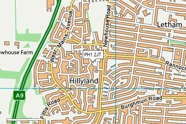 PH1 2JT map - OS VectorMap District (Ordnance Survey) PH1 2JT map - OS VectorMap District (Ordnance Survey)