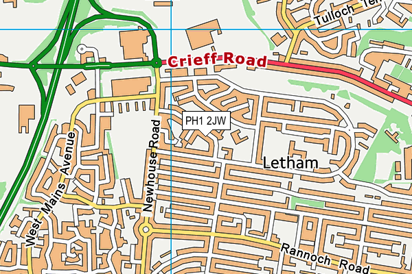 PH1 2JW map - OS VectorMap District (Ordnance Survey) PH1 2JW map - OS VectorMap District (Ordnance Survey)