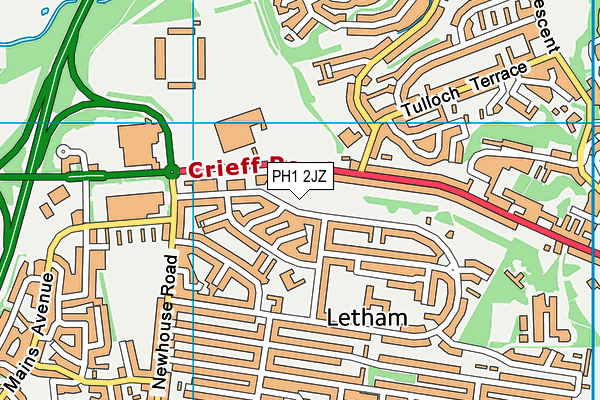 PH1 2JZ map - OS VectorMap District (Ordnance Survey) PH1 2JZ map - OS VectorMap District (Ordnance Survey)