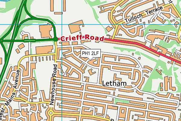 PH1 2LF map - OS VectorMap District (Ordnance Survey) PH1 2LF map - OS VectorMap District (Ordnance Survey)