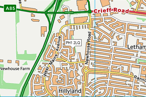 PH1 2LQ map - OS VectorMap District (Ordnance Survey) PH1 2LQ map - OS VectorMap District (Ordnance Survey)