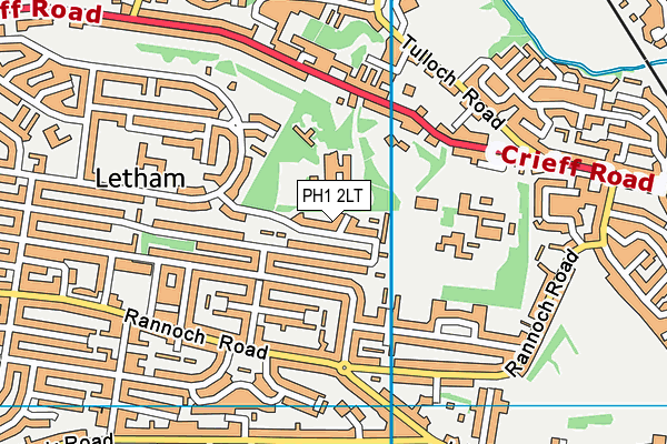 PH1 2LT map - OS VectorMap District (Ordnance Survey) PH1 2LT map - OS VectorMap District (Ordnance Survey)