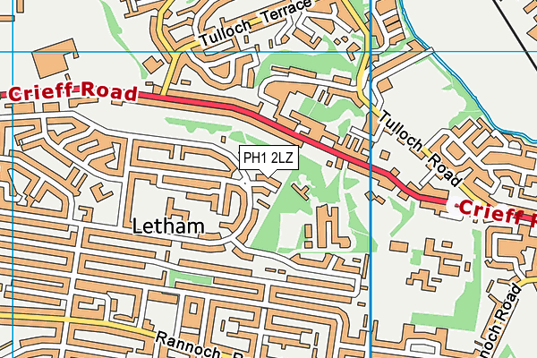 PH1 2LZ map - OS VectorMap District (Ordnance Survey) PH1 2LZ map - OS VectorMap District (Ordnance Survey)