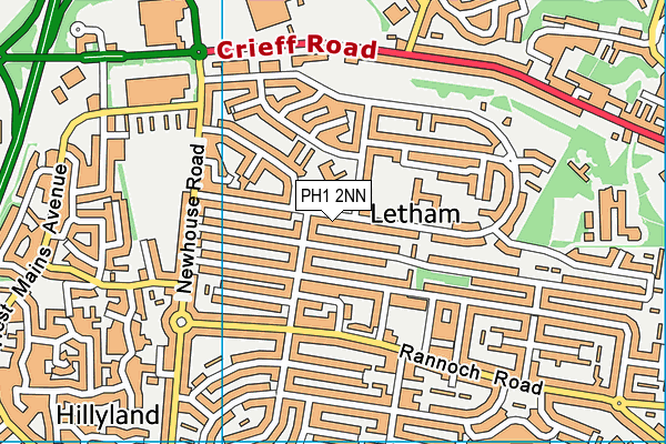 PH1 2NN map - OS VectorMap District (Ordnance Survey)