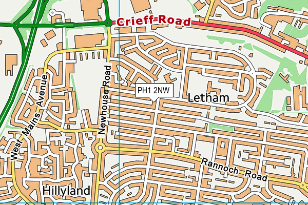 PH1 2NW map - OS VectorMap District (Ordnance Survey) PH1 2NW map - OS VectorMap District (Ordnance Survey)