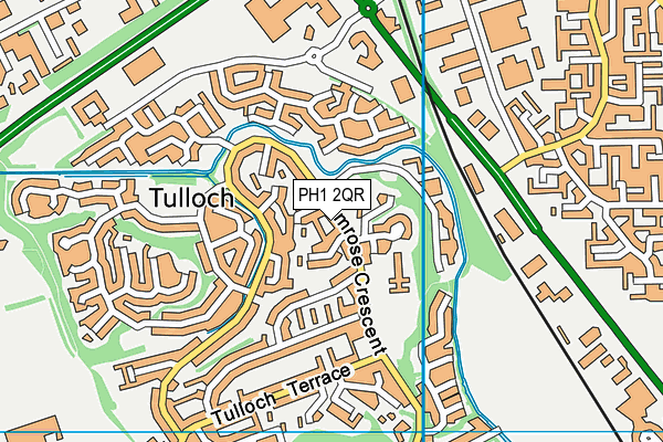 PH1 2QR map - OS VectorMap District (Ordnance Survey)