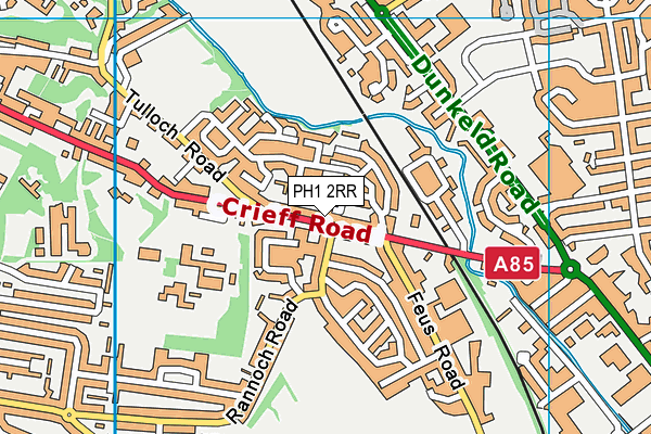 PH1 2RR map - OS VectorMap District (Ordnance Survey) PH1 2RR map - OS VectorMap District (Ordnance Survey)