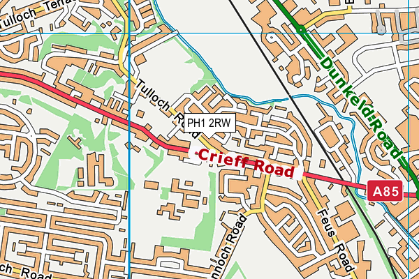 PH1 2RW map - OS VectorMap District (Ordnance Survey)