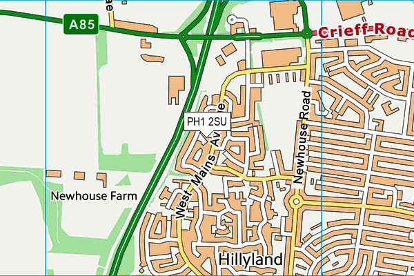 PH1 2SU map - OS VectorMap District (Ordnance Survey) PH1 2SU map - OS VectorMap District (Ordnance Survey)