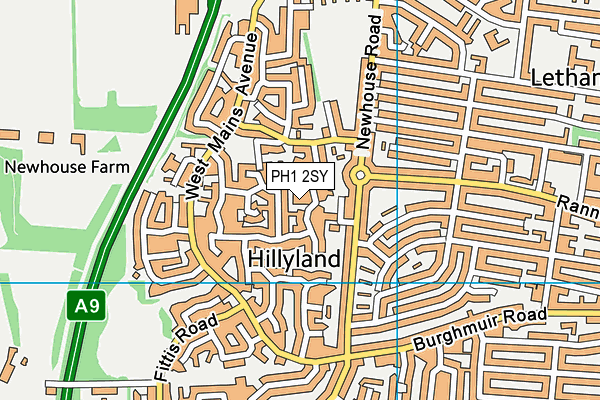 PH1 2SY map - OS VectorMap District (Ordnance Survey) PH1 2SY map - OS VectorMap District (Ordnance Survey)