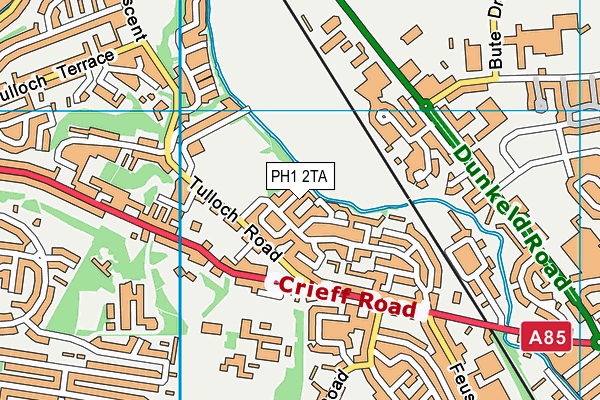PH1 2TA map - OS VectorMap District (Ordnance Survey)