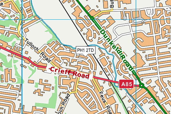 PH1 2TD map - OS VectorMap District (Ordnance Survey) PH1 2TD map - OS VectorMap District (Ordnance Survey)